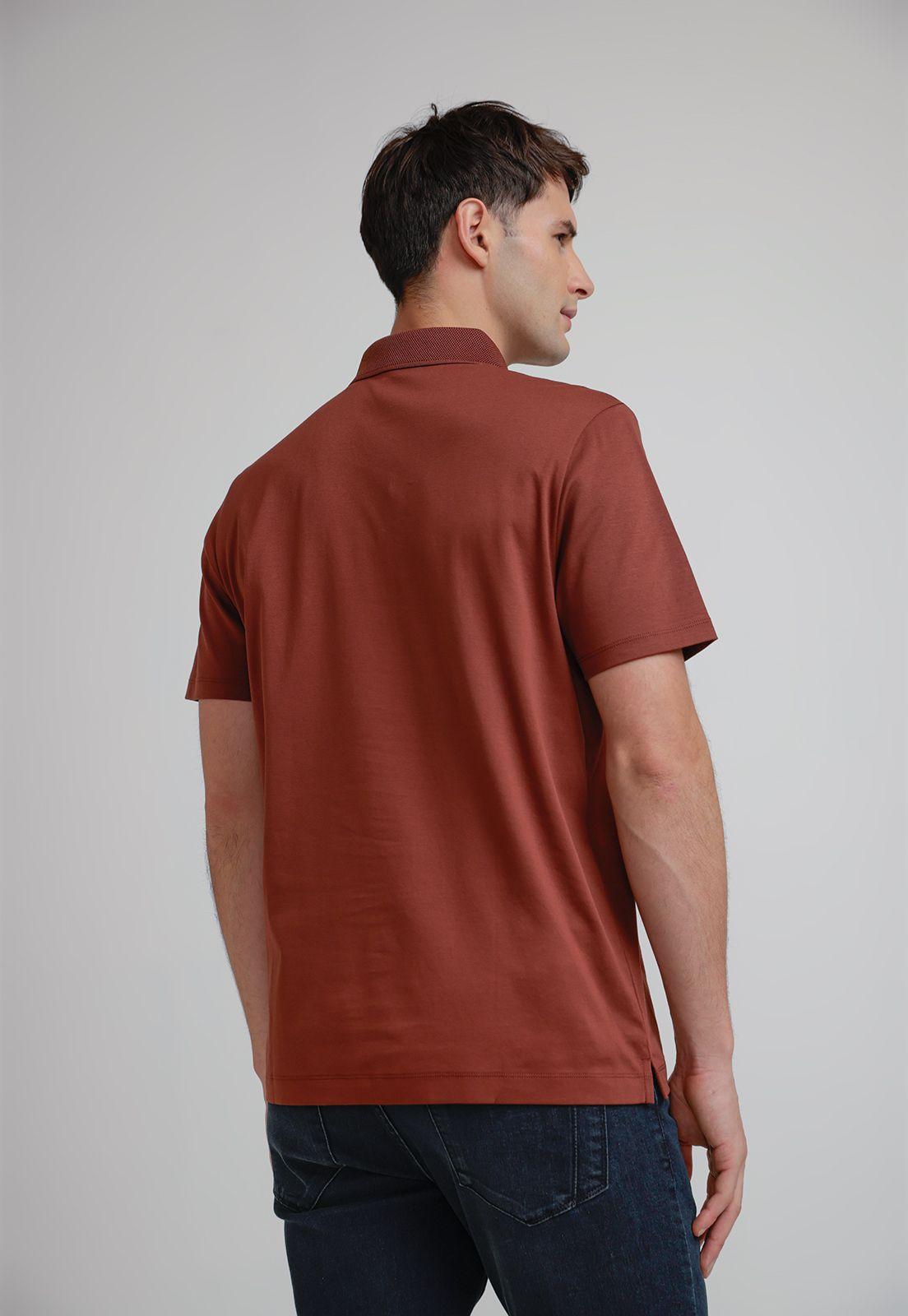 Polera Hombre Polo Manga Corta Ladrillo-1