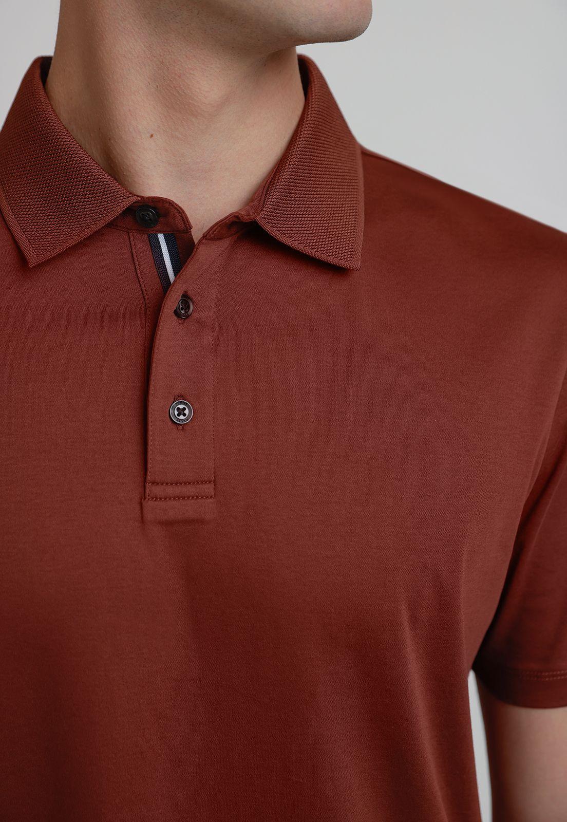 Polera Hombre Polo Manga Corta Ladrillo-2