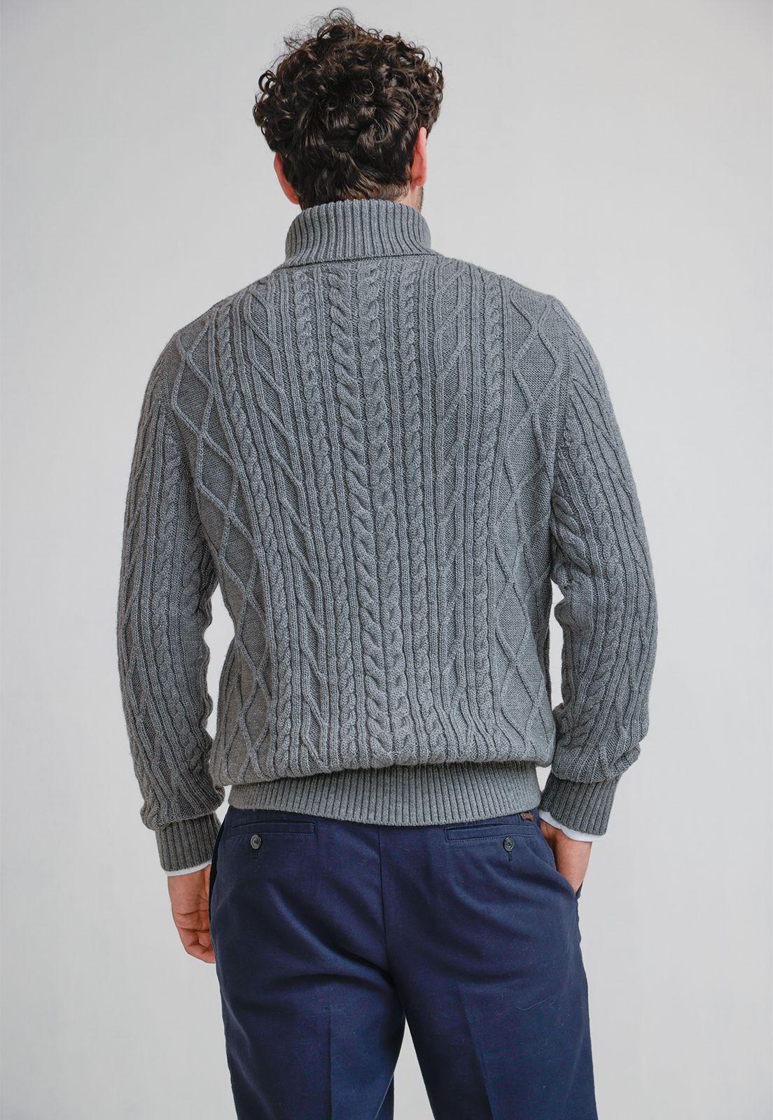 Sweater Hombre Cuello Alto Polaris Beige-1