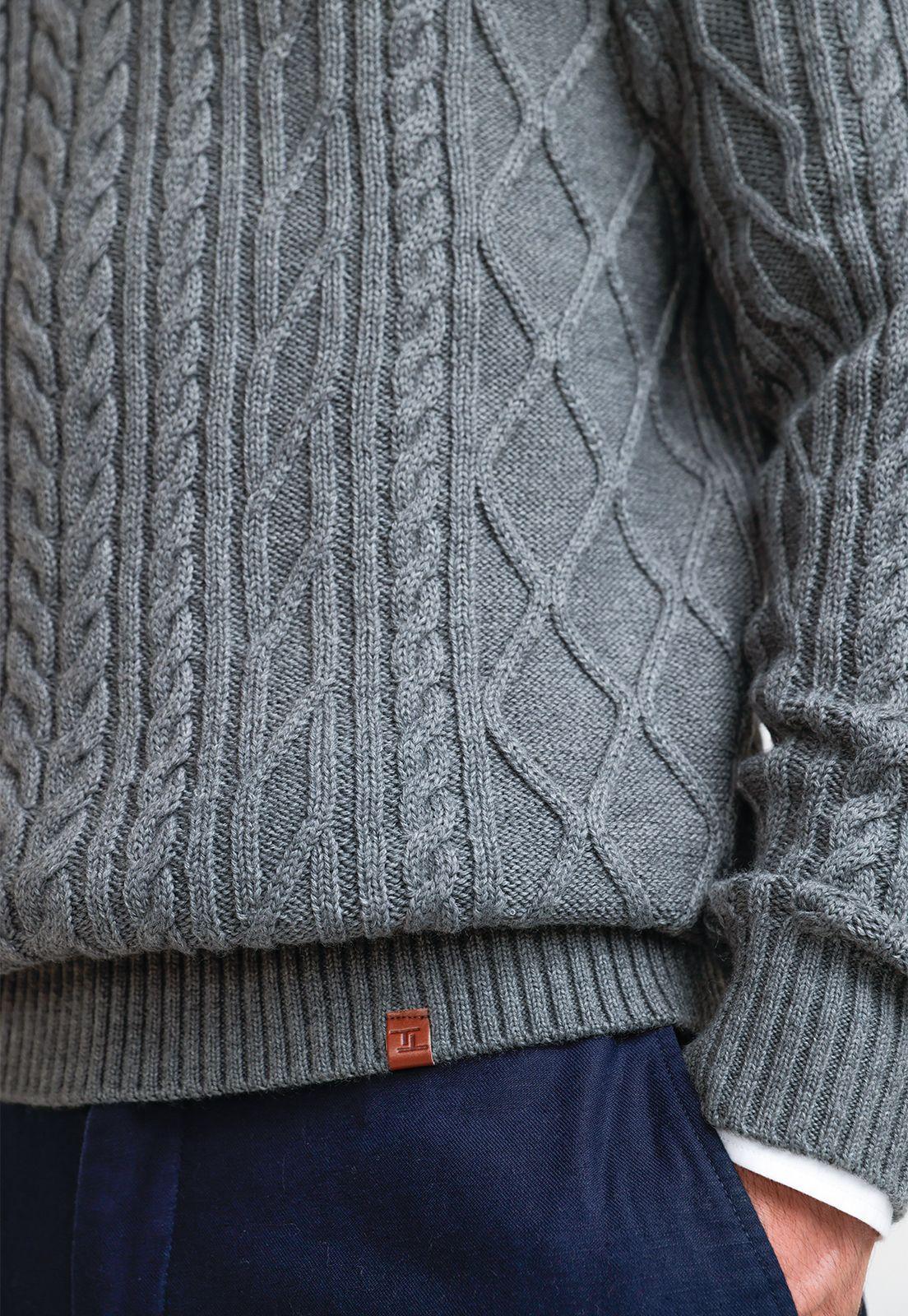 Sweater Hombre Cuello Alto Polaris Beige-2