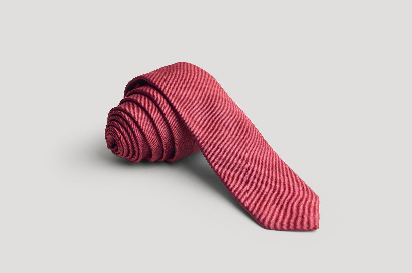 Corbata Formal Twill Lisa Roja-0