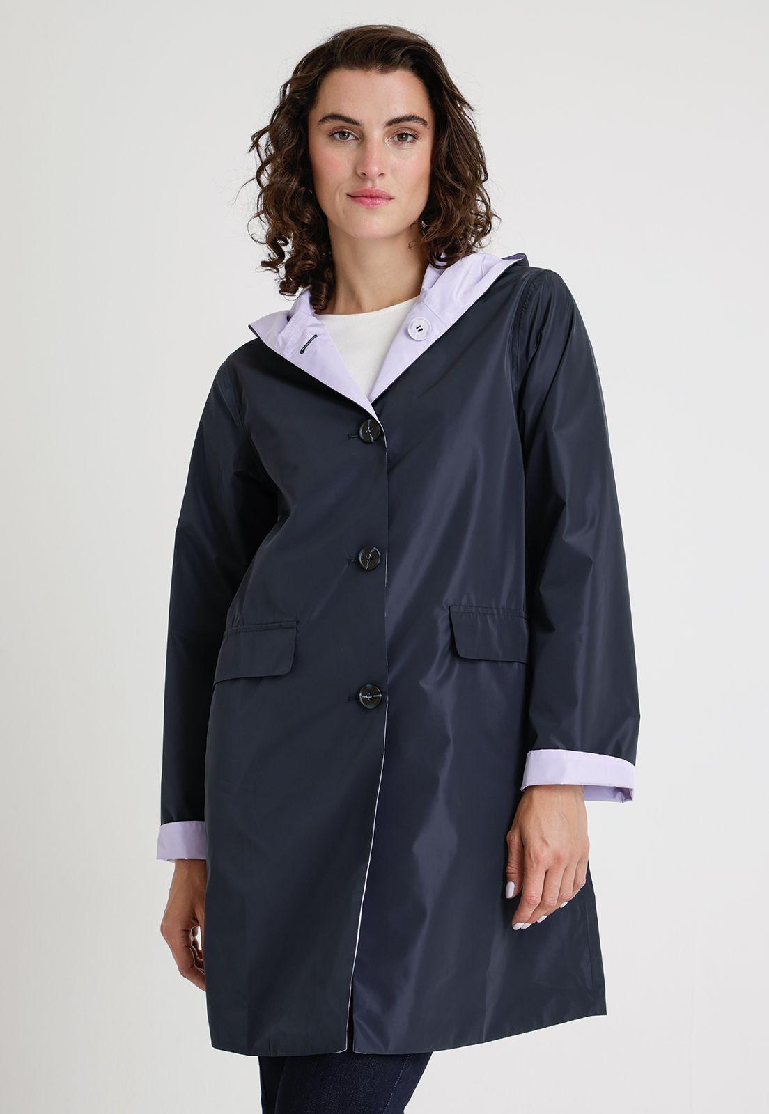 Impermeable De Mujer Modelo Paz Color Navy-0