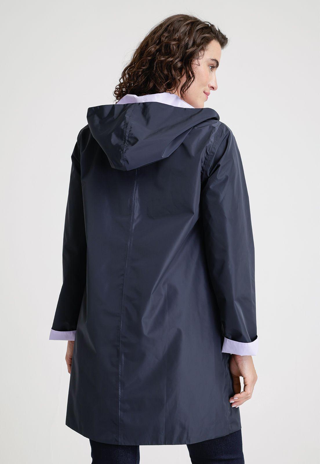 Impermeable De Mujer Modelo Paz Color Navy-2