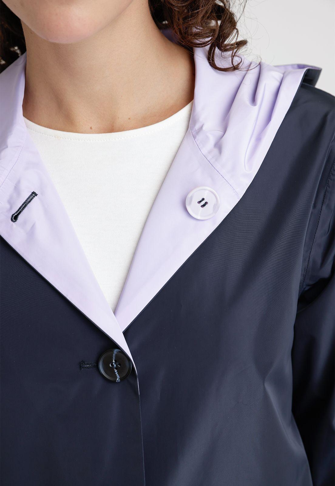 Impermeable De Mujer Modelo Paz Color Navy-4
