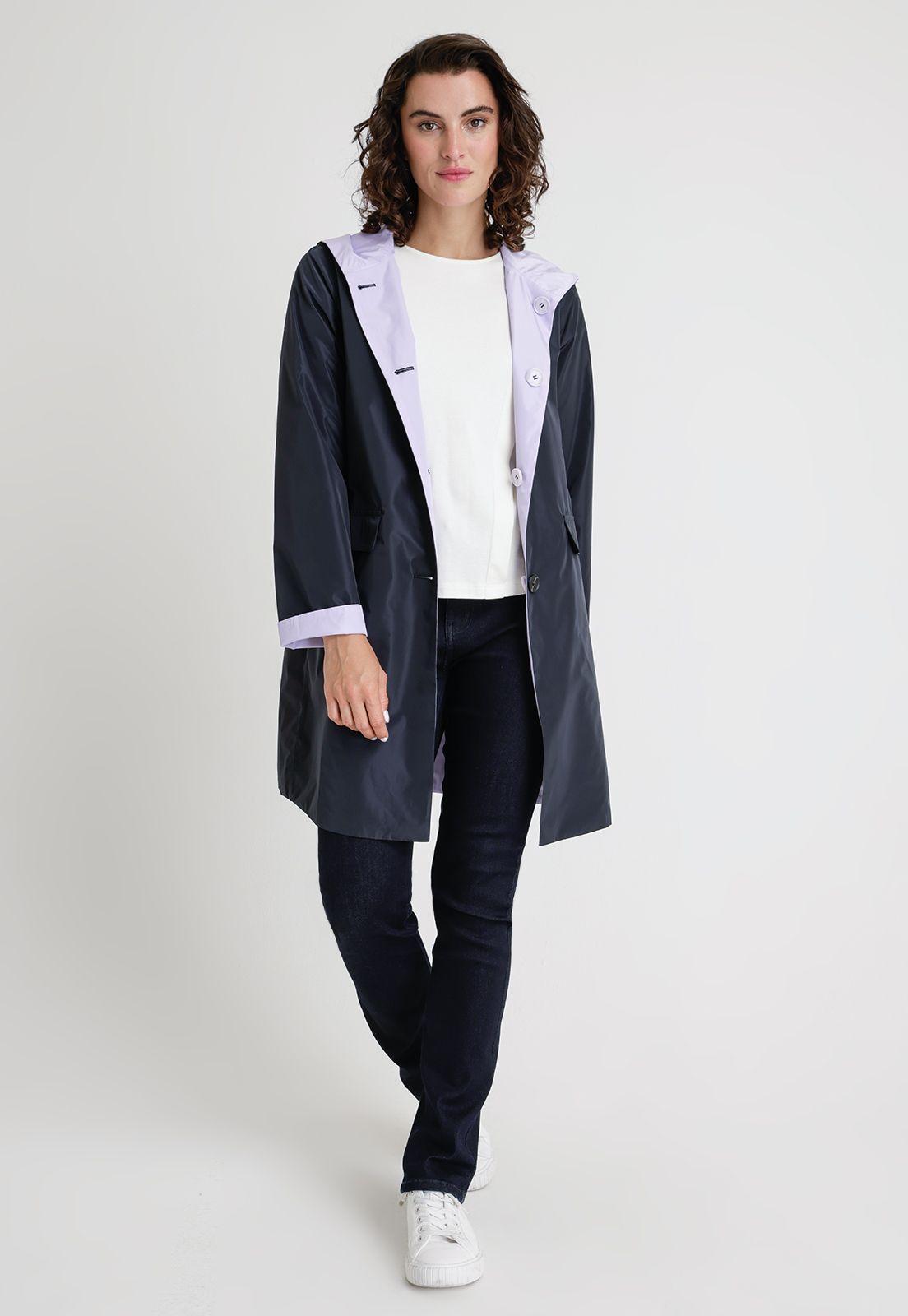 Impermeable De Mujer Modelo Paz Color Navy-5