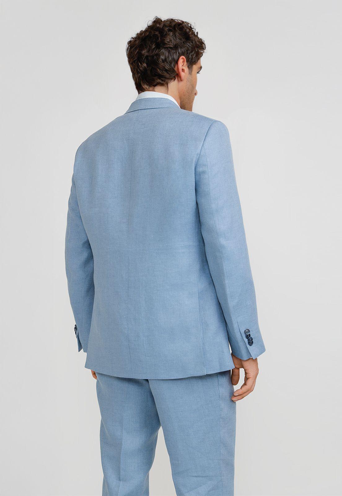 Chaqueta Hombre Formal Lino Mix&Color Celeste-1