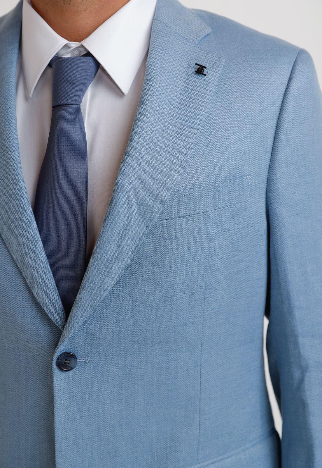 Chaqueta Hombre Formal Lino Mix&Color Celeste-2