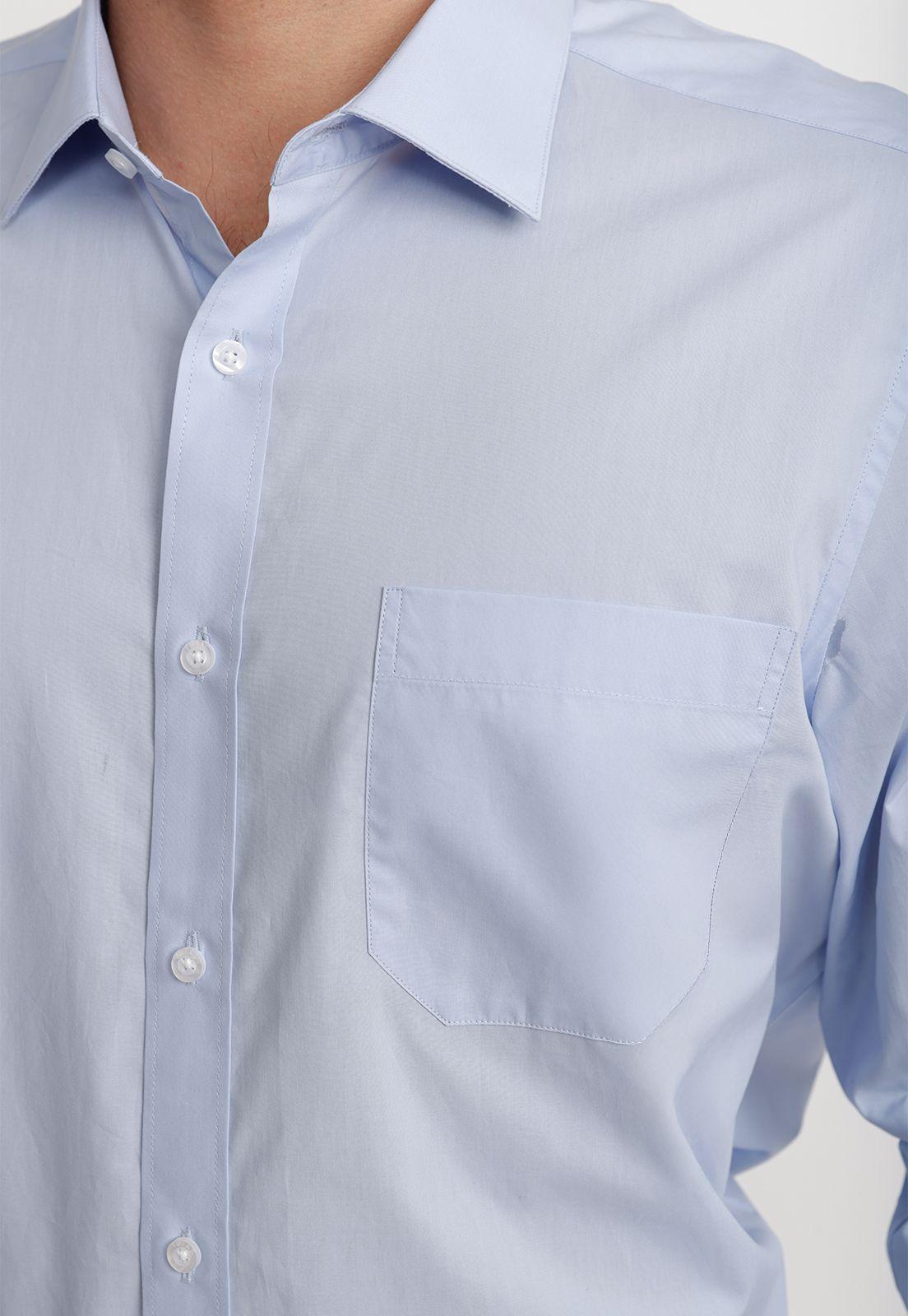 Camisa Hombre Formal Popelina Classic Celeste-3