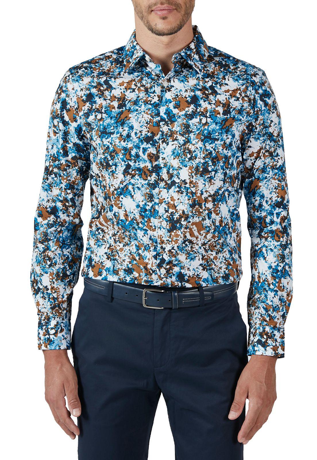 Camisa Estampado Abstracto-0