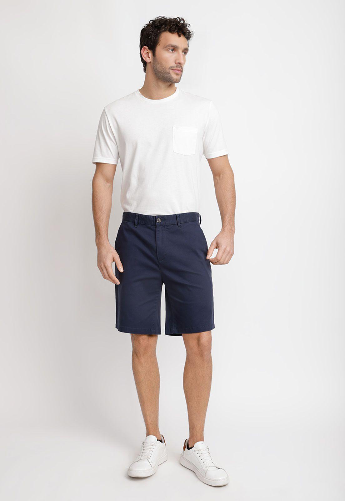 Bermuda Algodón Valerio Azul Marino-3