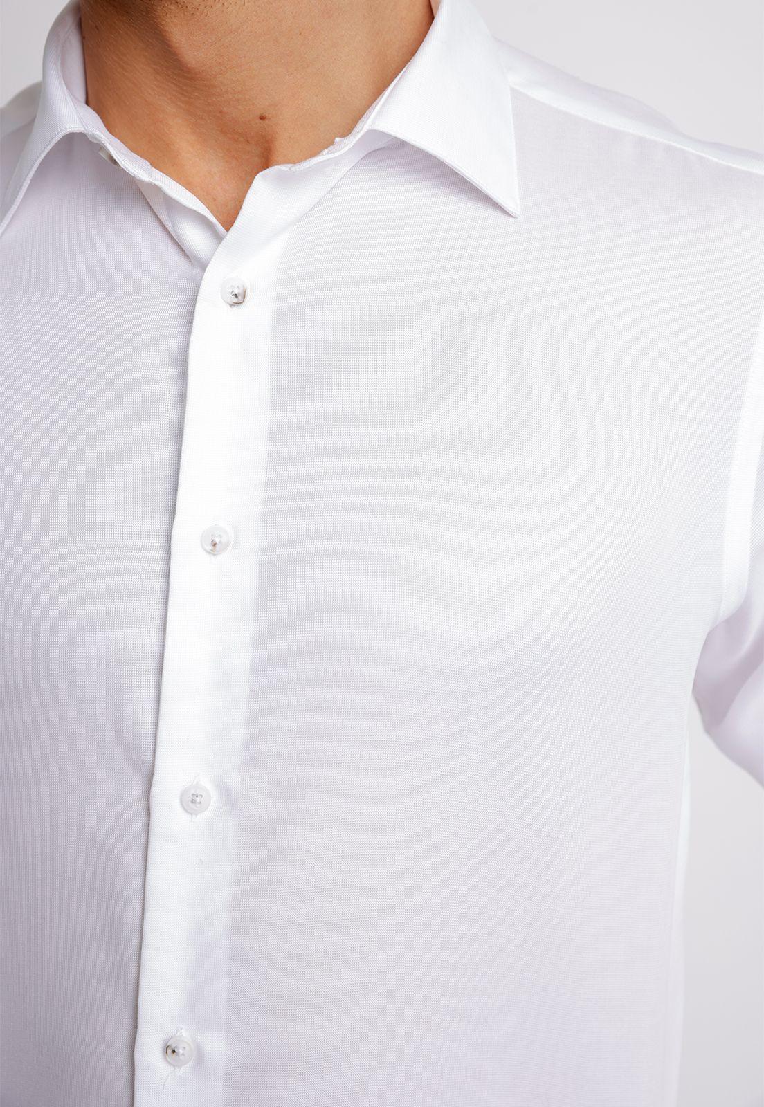 Camisa hombre Formal Slim Fit Vercelli Algodón Blanco Non Iron (Libre de Arrugas)-2