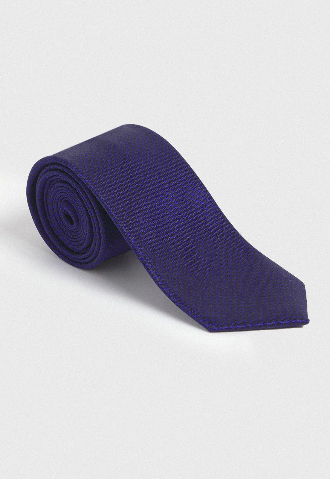 Corbata Formal Hombre Seda Diseño Travel Azul Marino-2