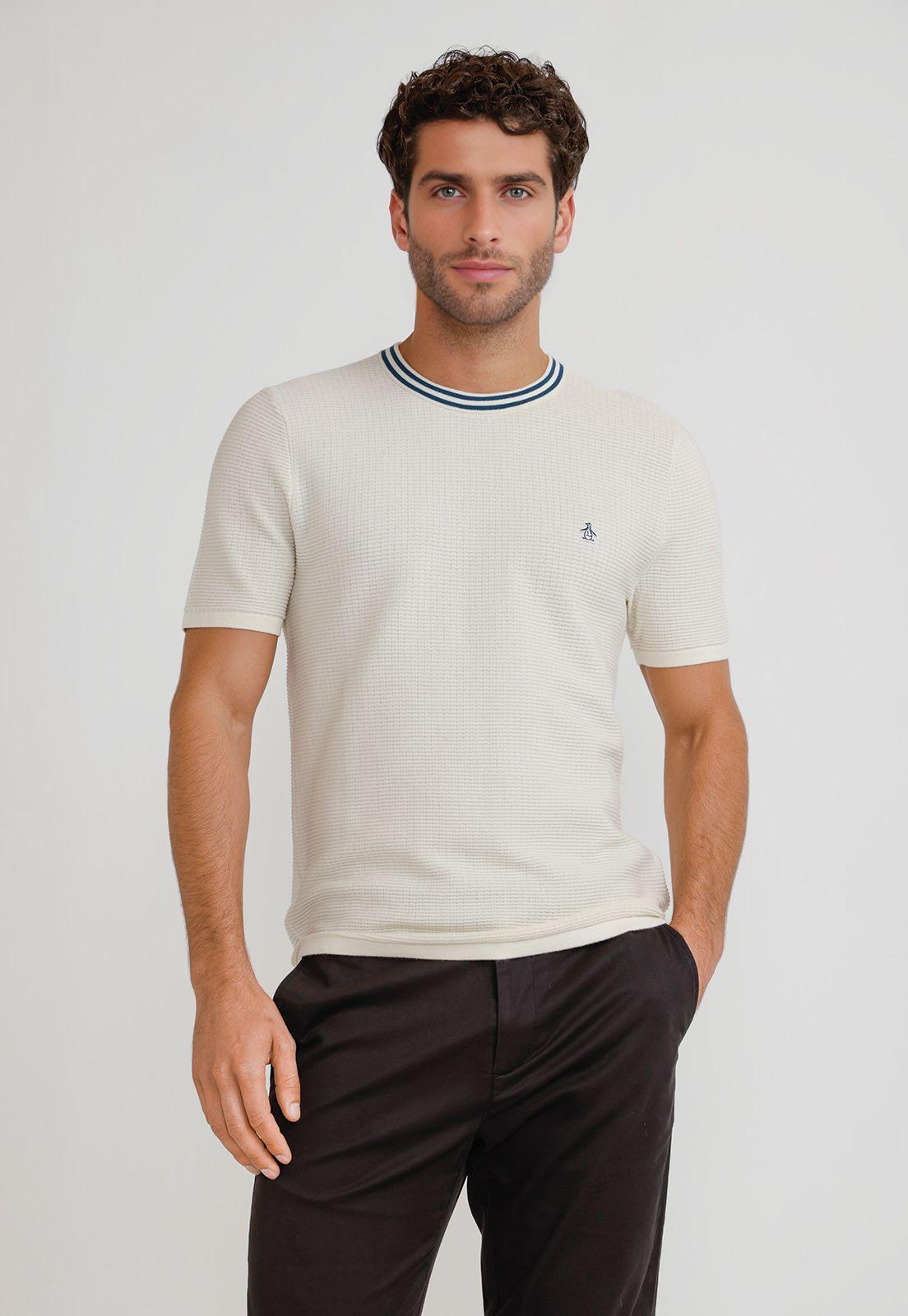 Polera Hombre Manga Corta Cruda-0