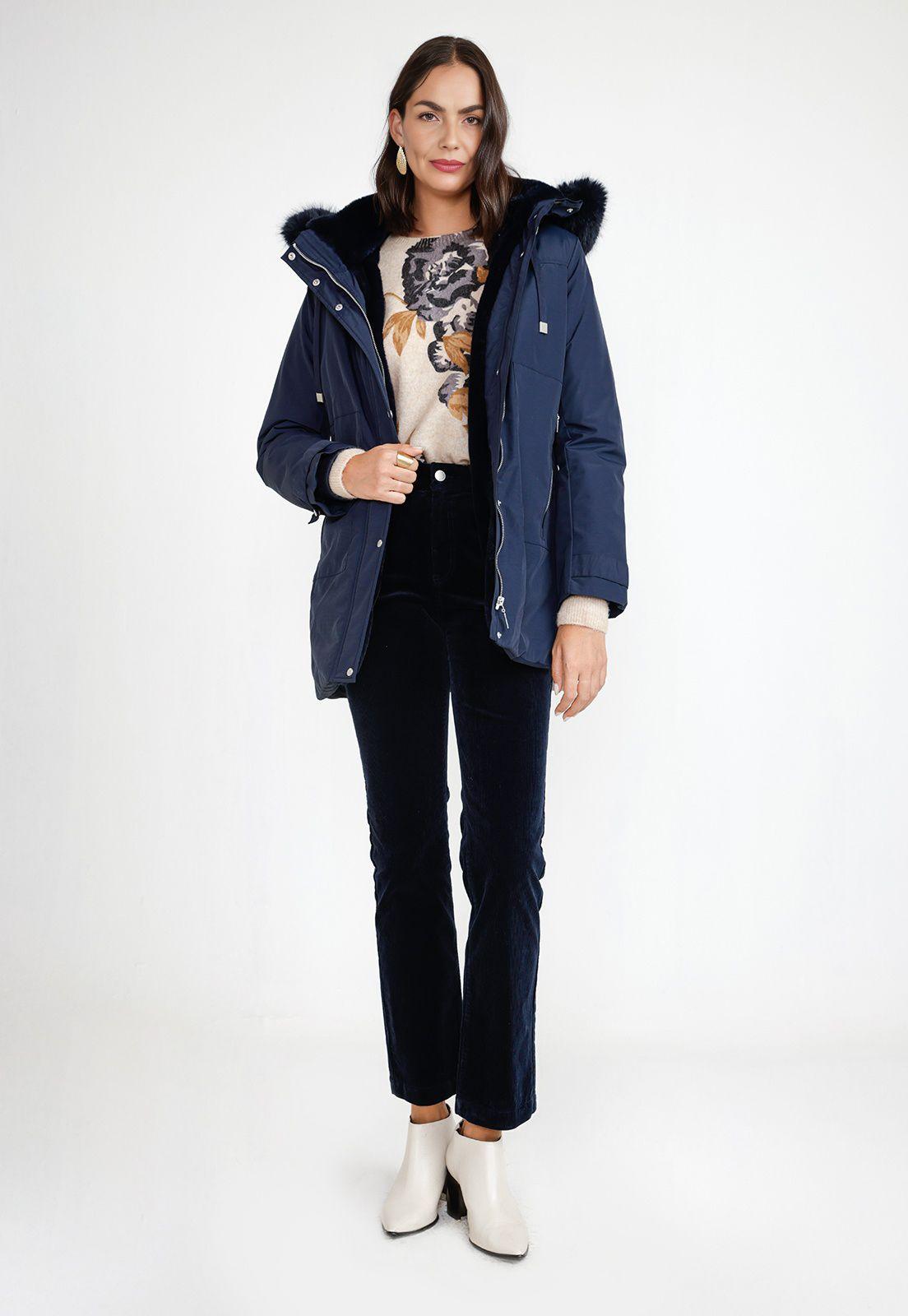 Parka Gruesa Mujer Marino-3