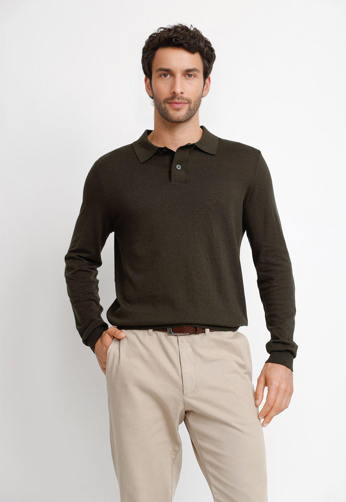 Polera ML Hombre Marcel Verde-0