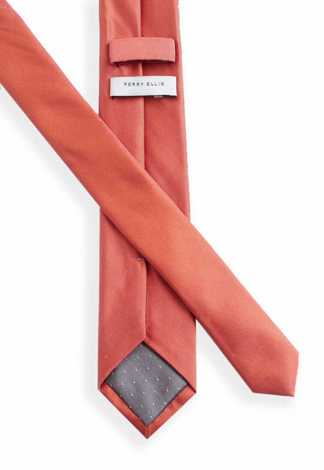 Corbata lisa terracota resist spill-2