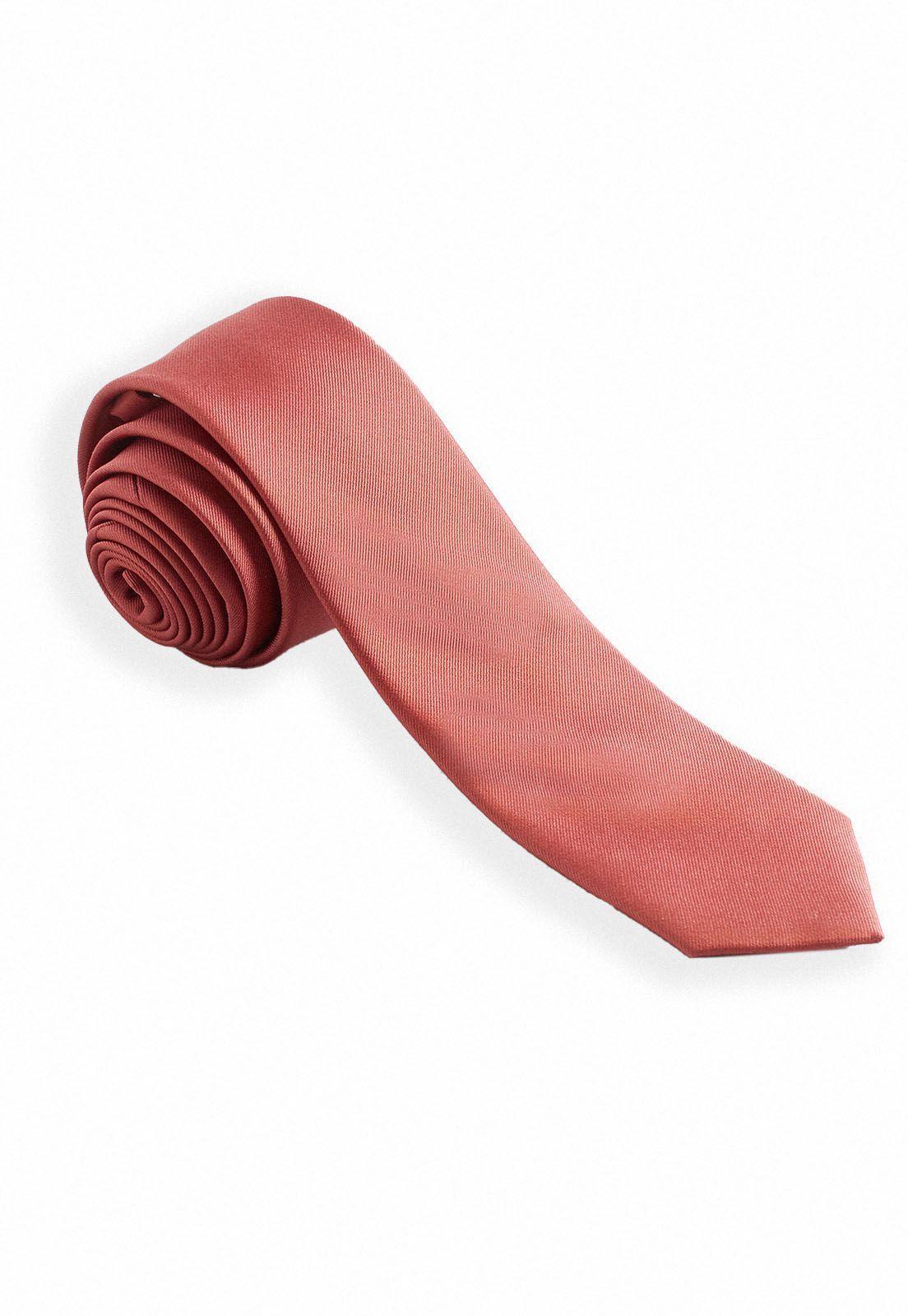 Corbata lisa terracota resist spill-0