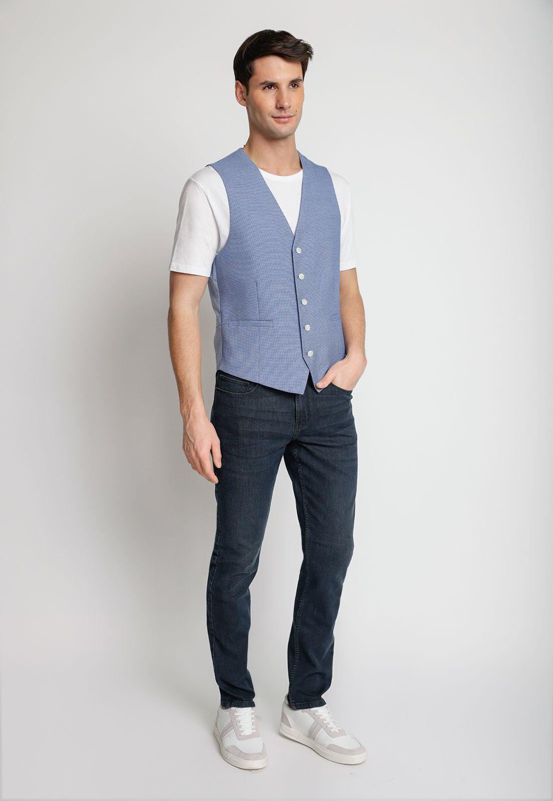 Gilet Hombre Casual Azul-3