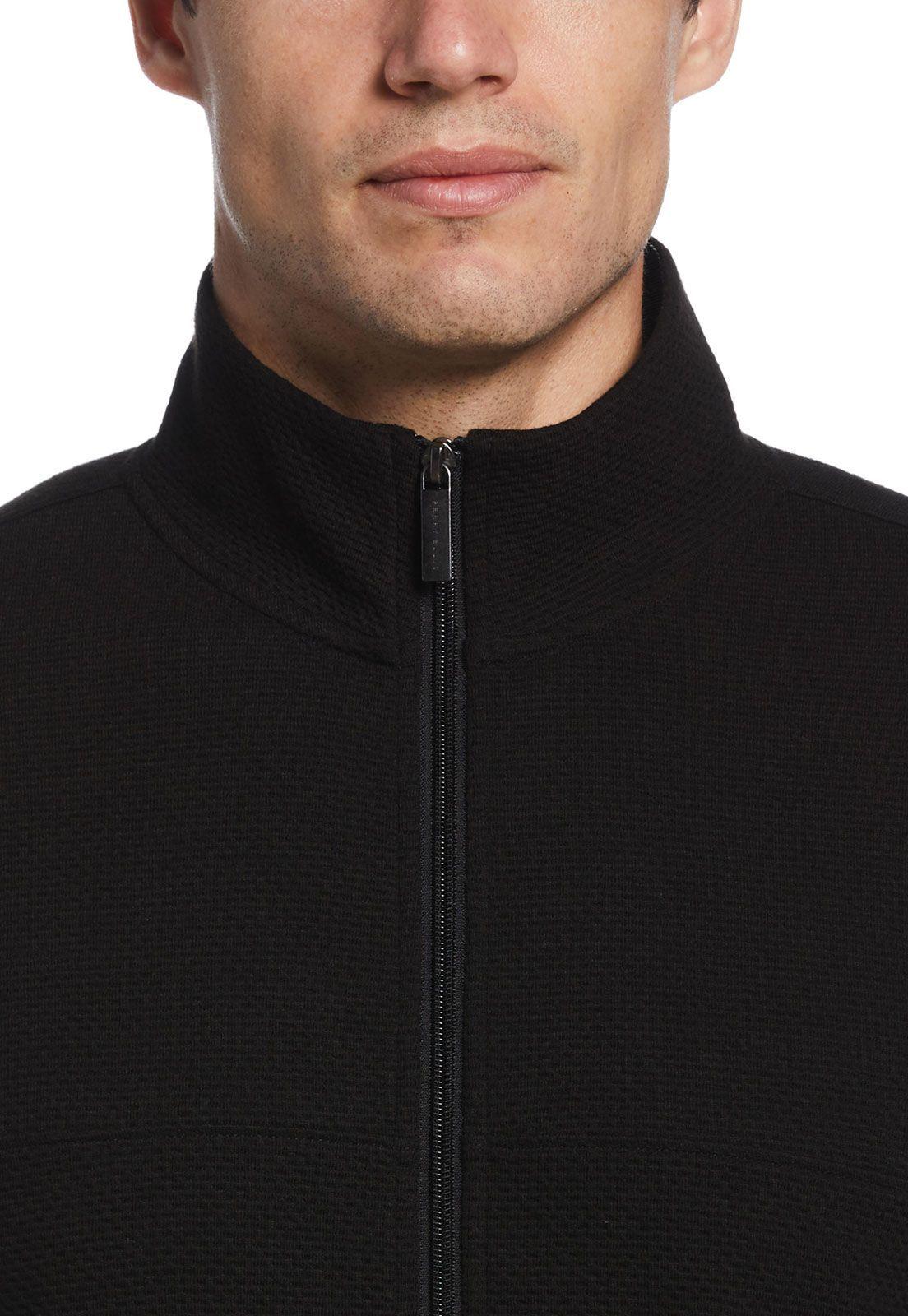 Polerón Full Zip Textura Negro-2
