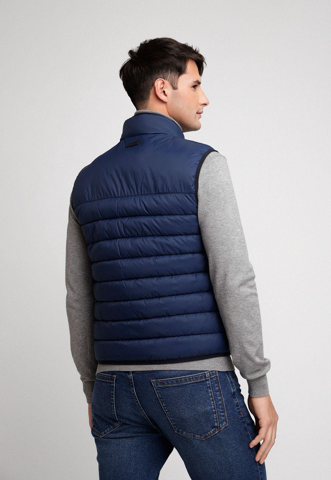 Parka Sin Mangas Acolchada Azul-1