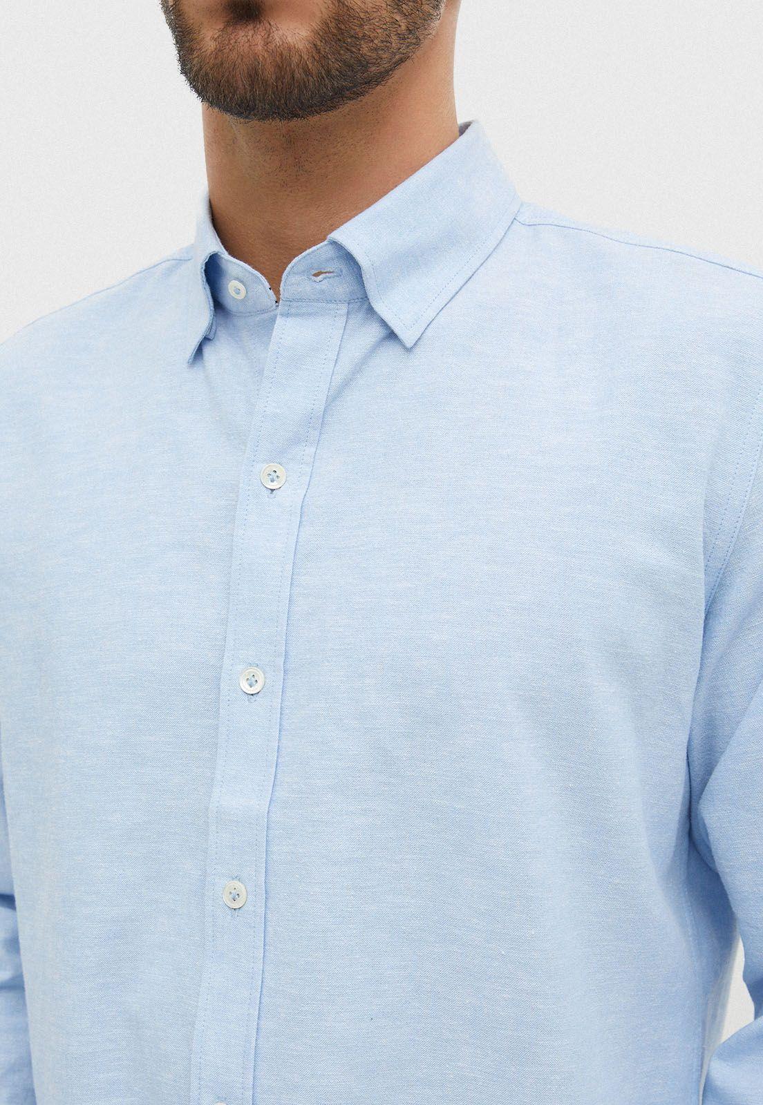 Camisa Lino Guardi Celeste-2