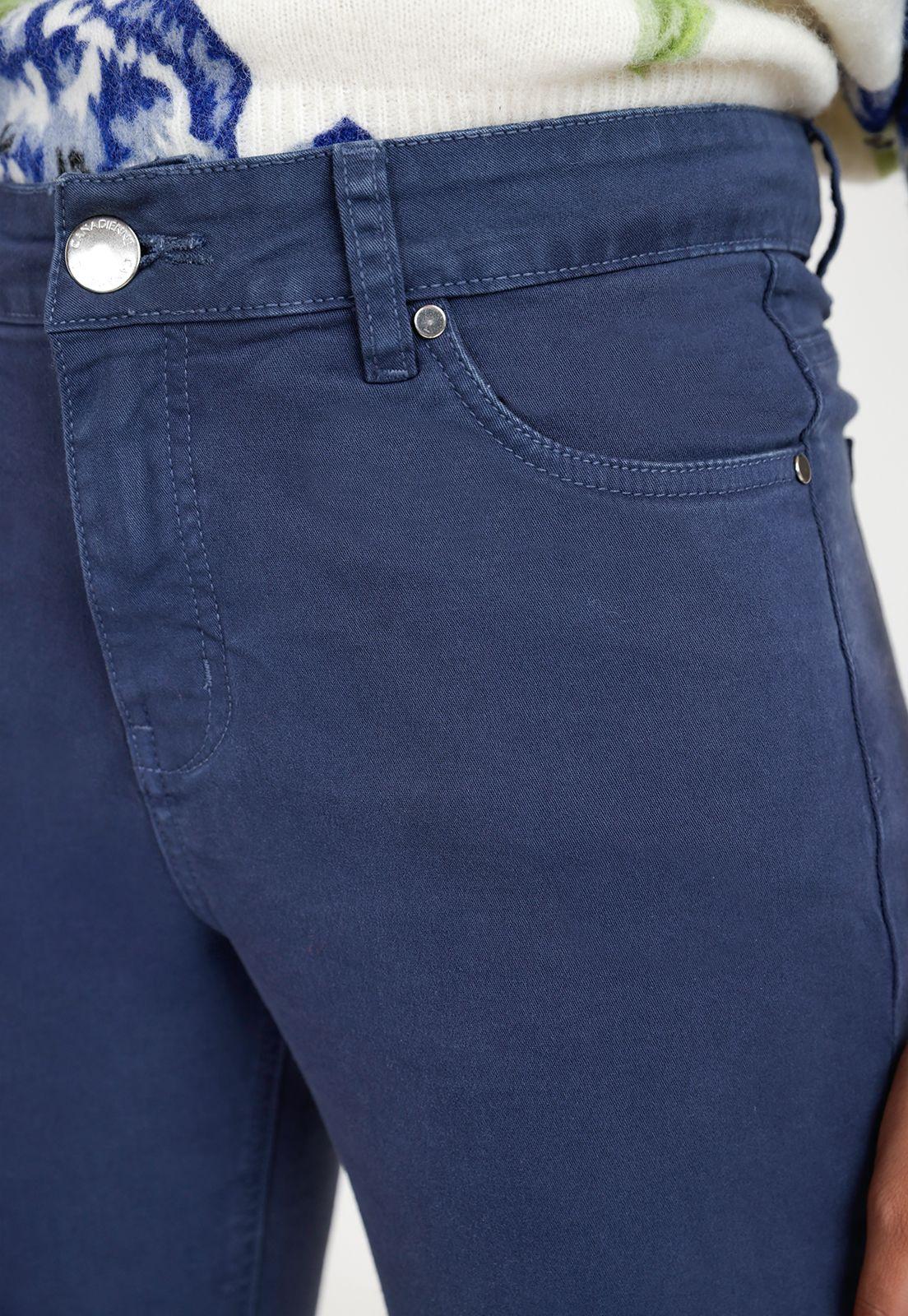 Pantalón Básico Mujer Algodón Peruano Marino-2