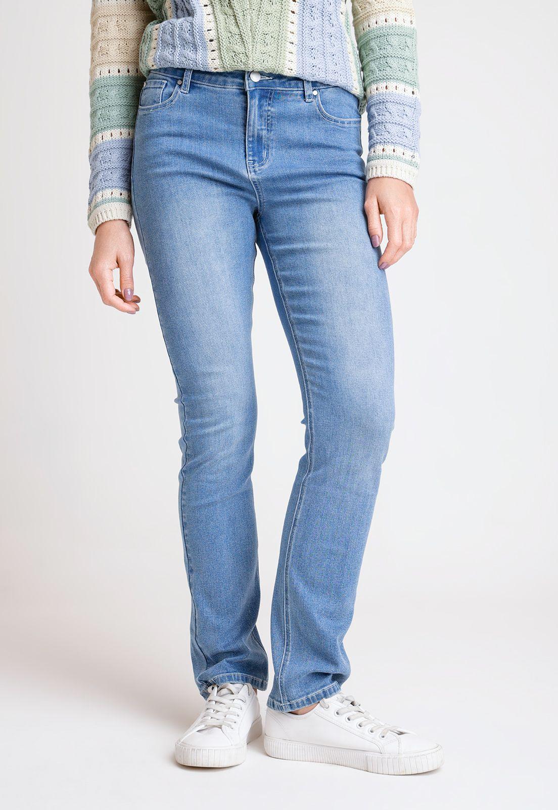 Jeans de Mujer Modelo Charlot Color Celeste-0
