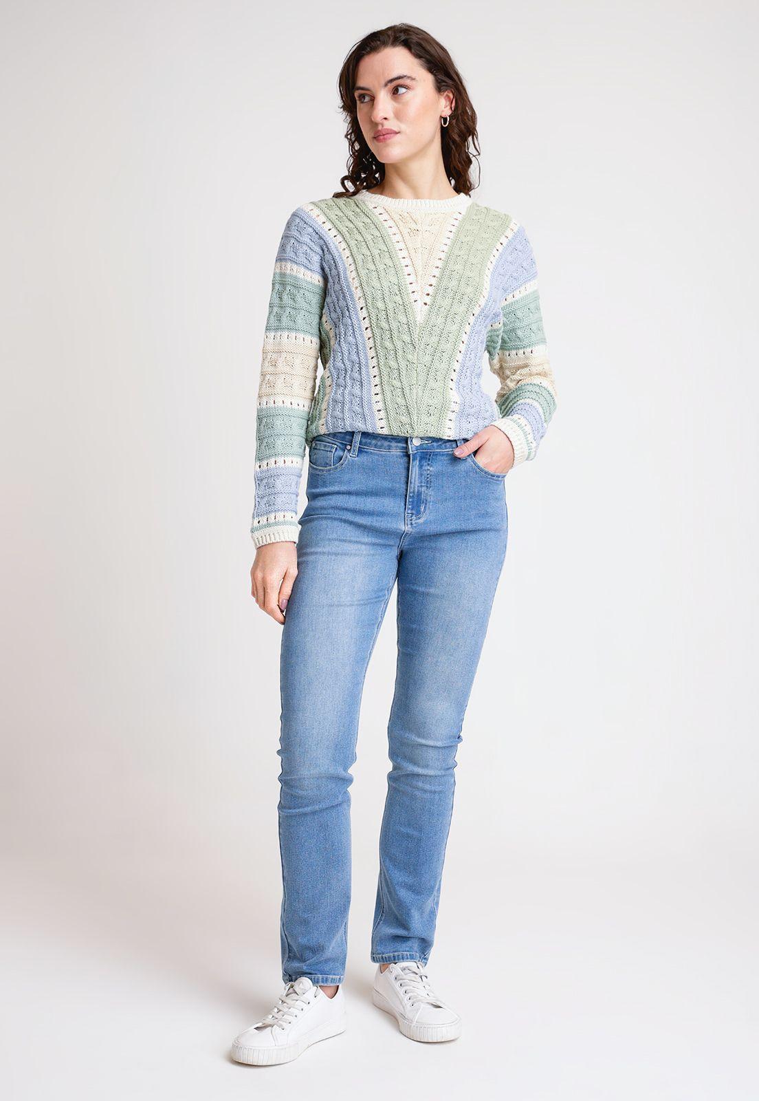 Jeans de Mujer Modelo Charlot Color Celeste-3