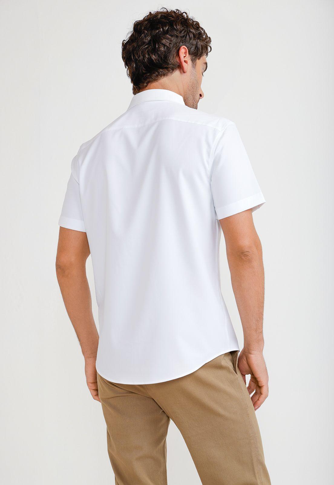 Camisa Hombre Manga Corta Total Stretch Blanco-1