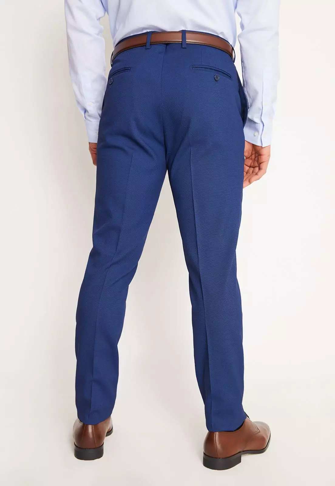 Traje Formal Hombre Slim Texturado Azul Medio-5