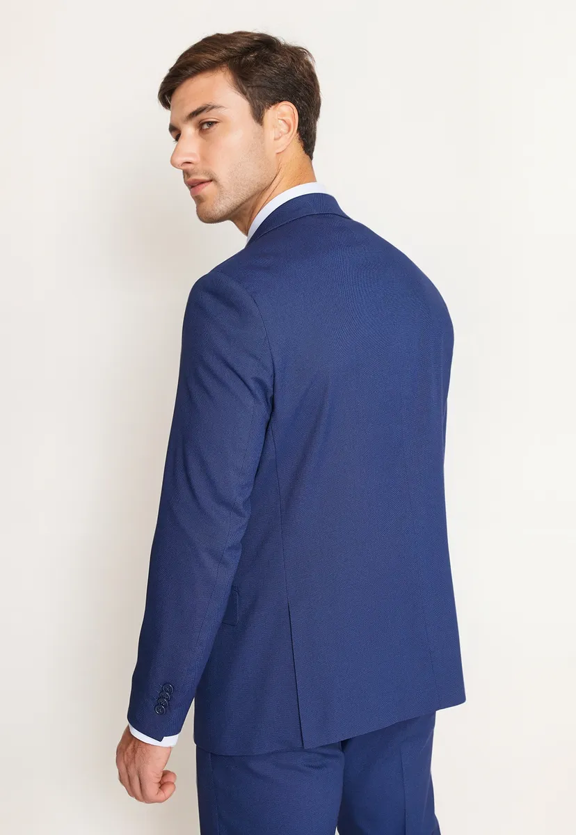 Traje Formal Hombre Slim Texturado Azul Medio-2
