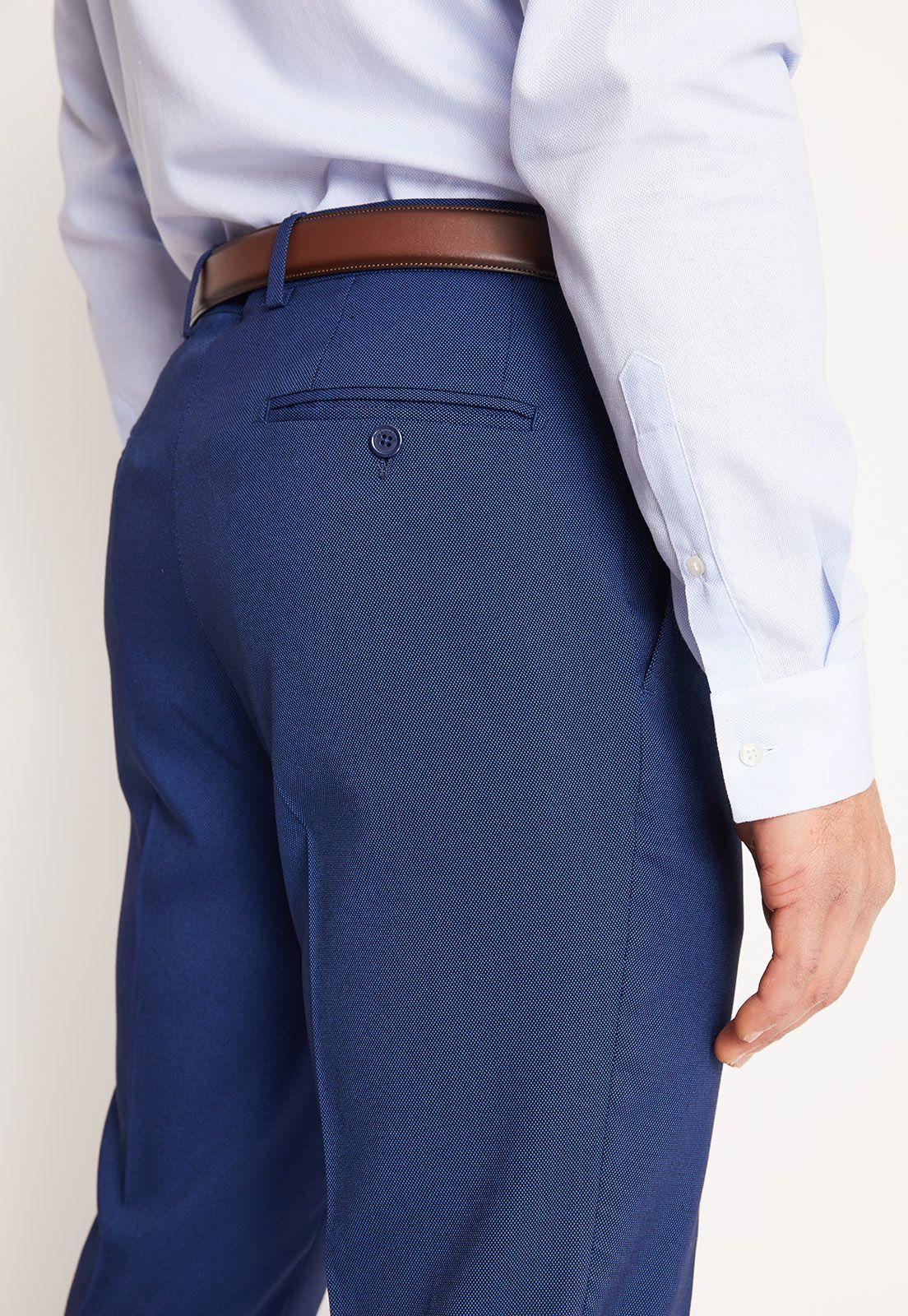 Traje Formal Hombre Slim Texturado Azul Medio-6