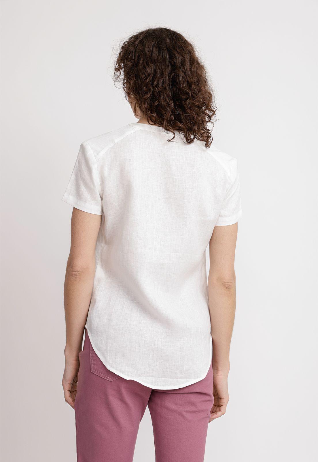 Blusa Mujer Keiko Lino Blanco-1