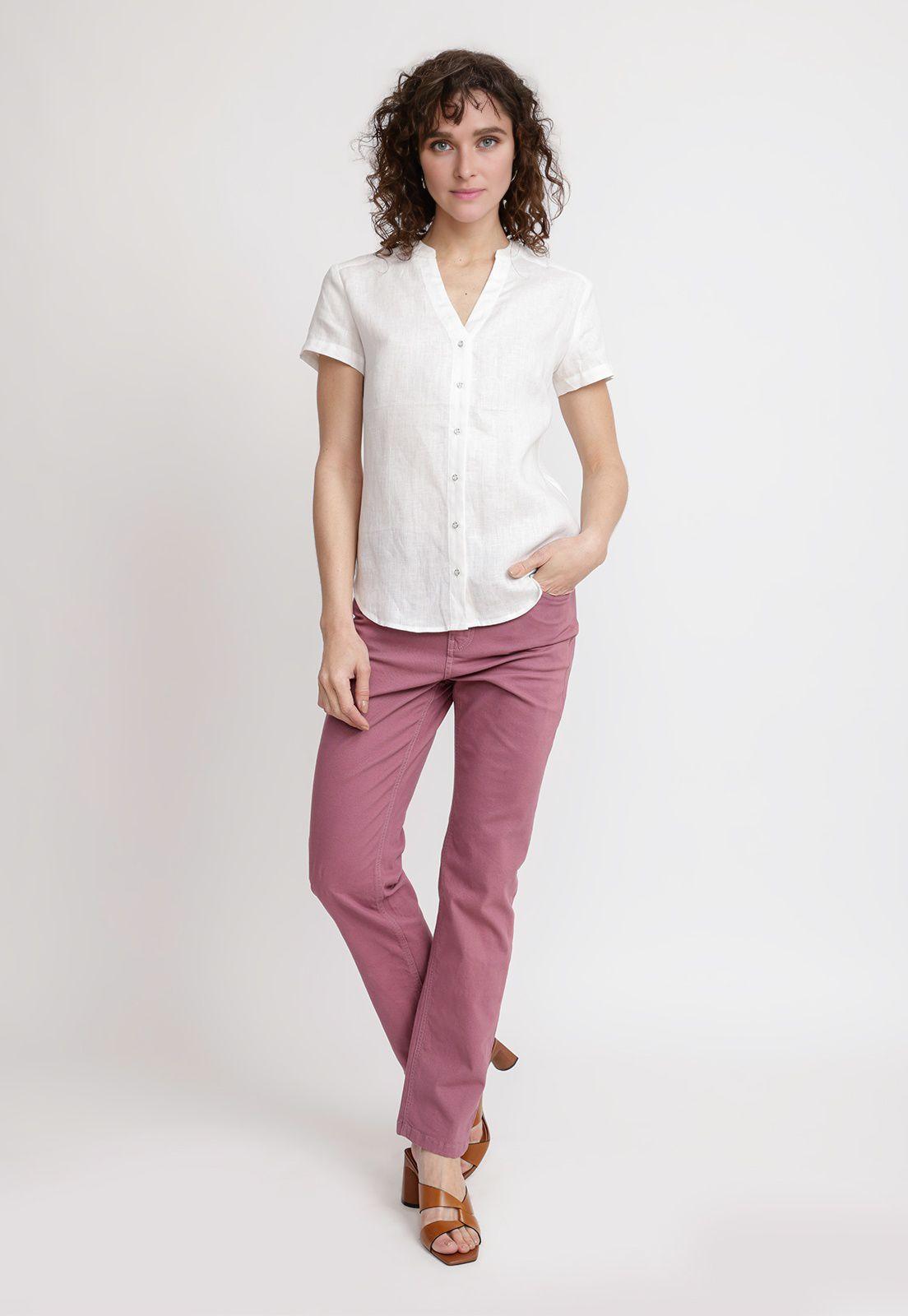 Blusa Mujer Keiko Lino Blanco-2