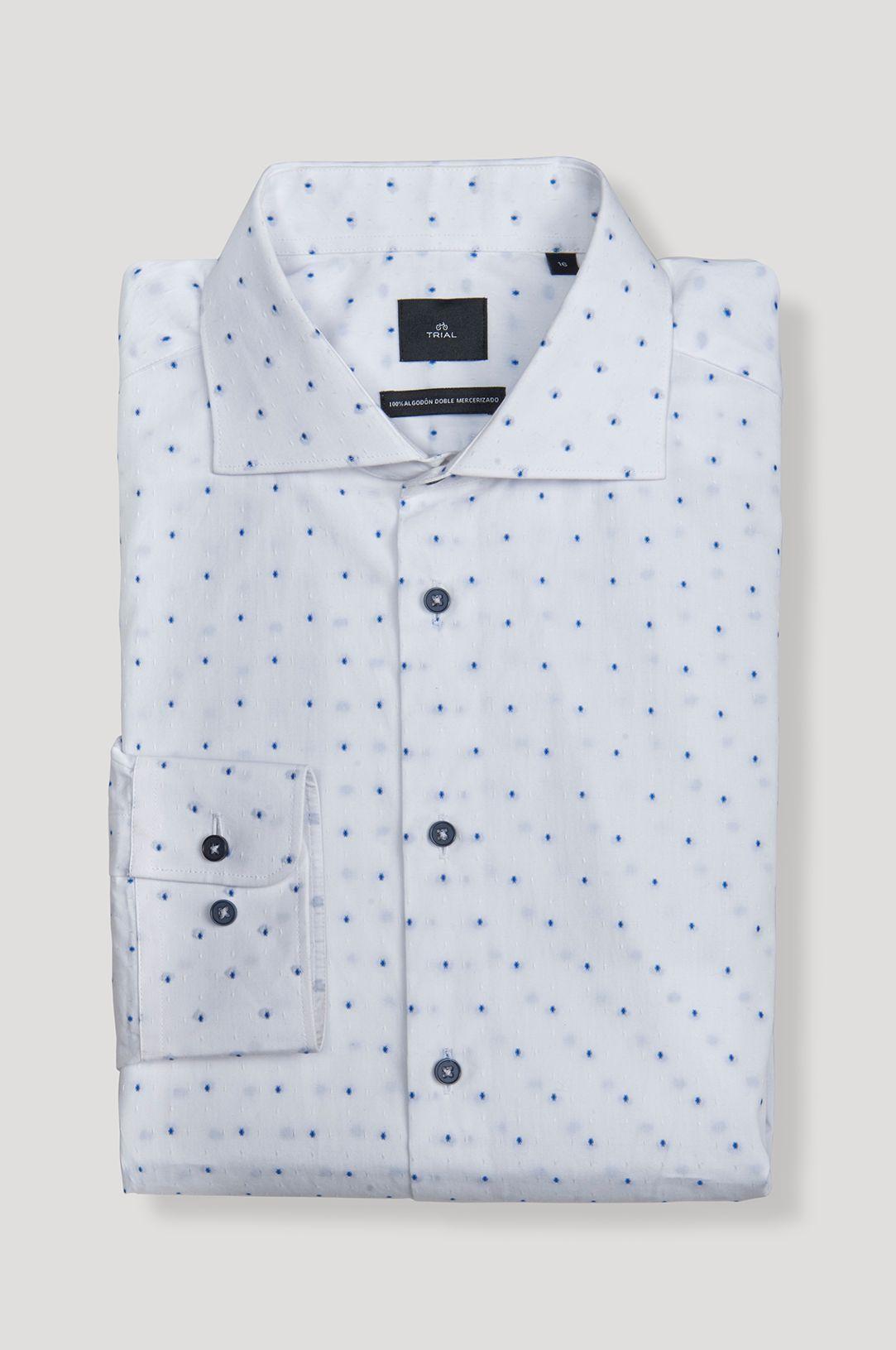 Camisa Formal blanco/azul-0