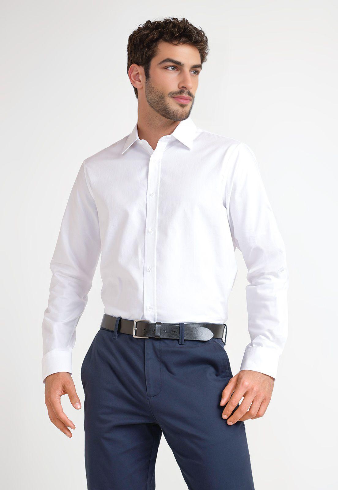 Camisa Formal Hombre Blanca-0