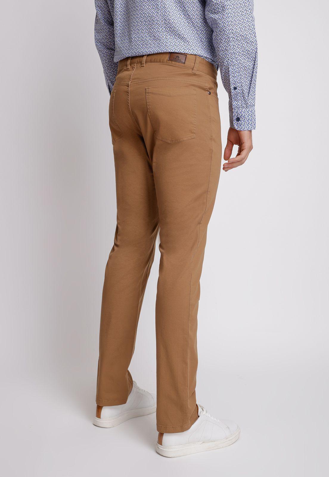 Pantalón hombre Slim Fit Vilas Algodón Café-1
