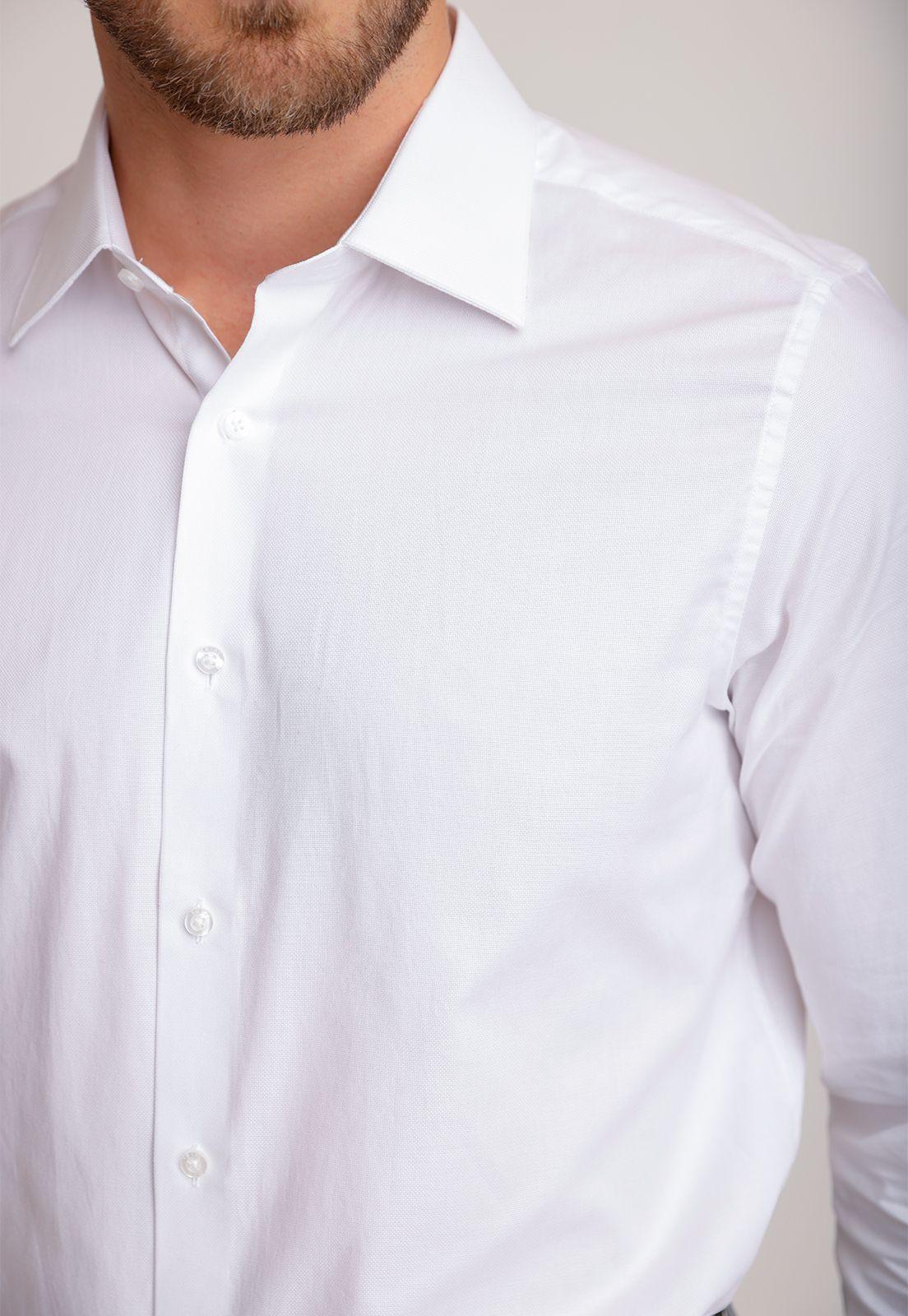 Camisa hombre Formal Slim Fit Classic B Algodón Blanco-2