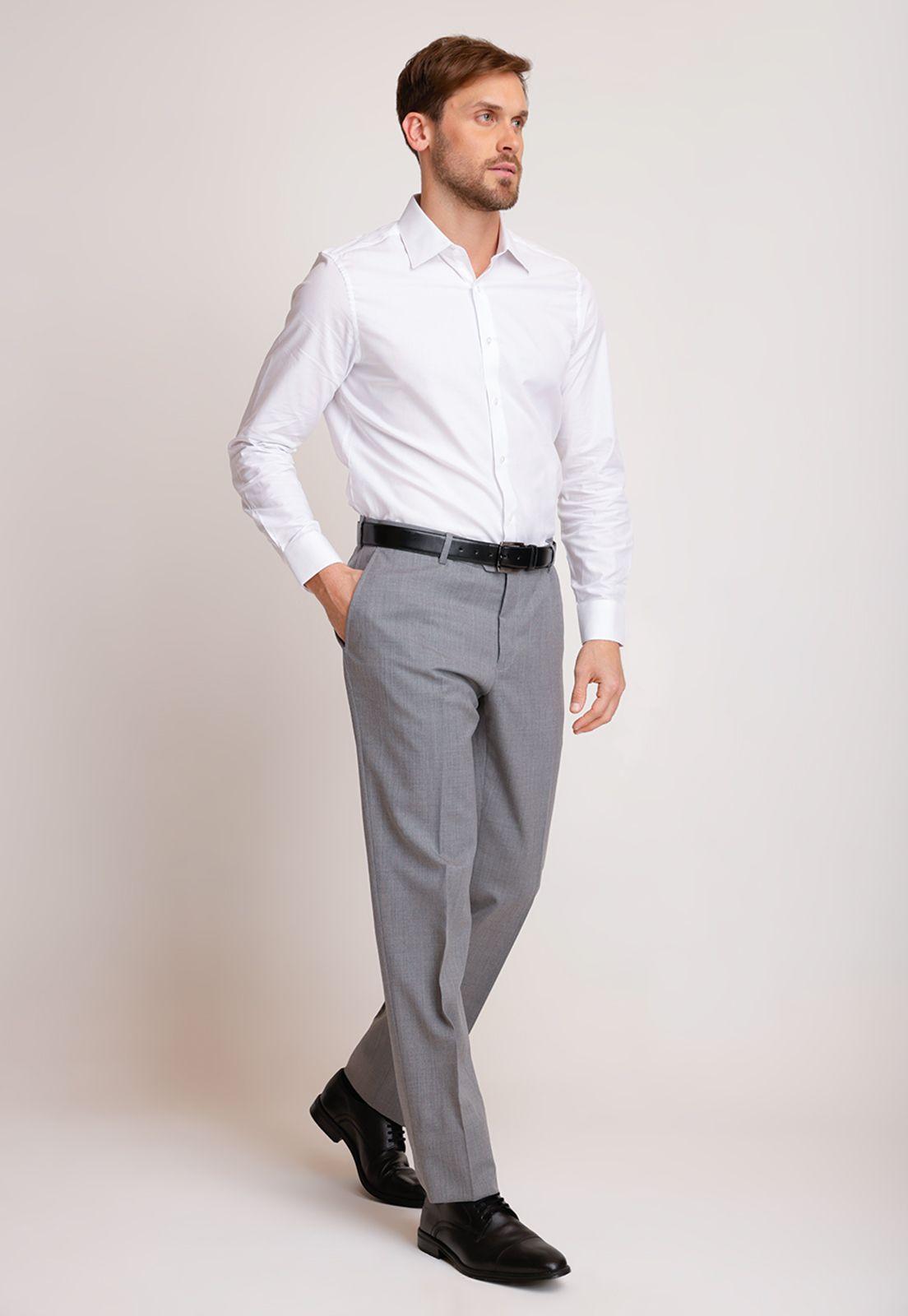 Camisa hombre Formal Slim Fit Classic B Algodón Blanco-3