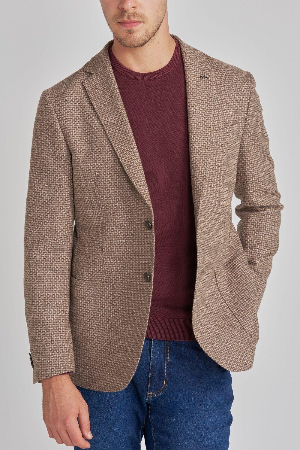 Chaqueta Casual Europea Beige-2