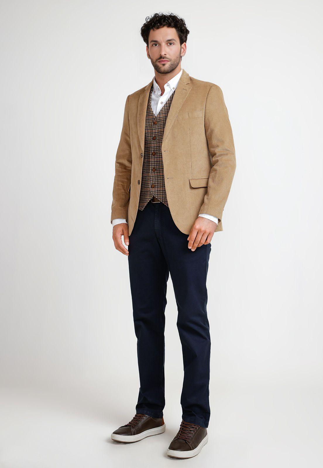 Chaqueta Hombre Cotelé Beige-3