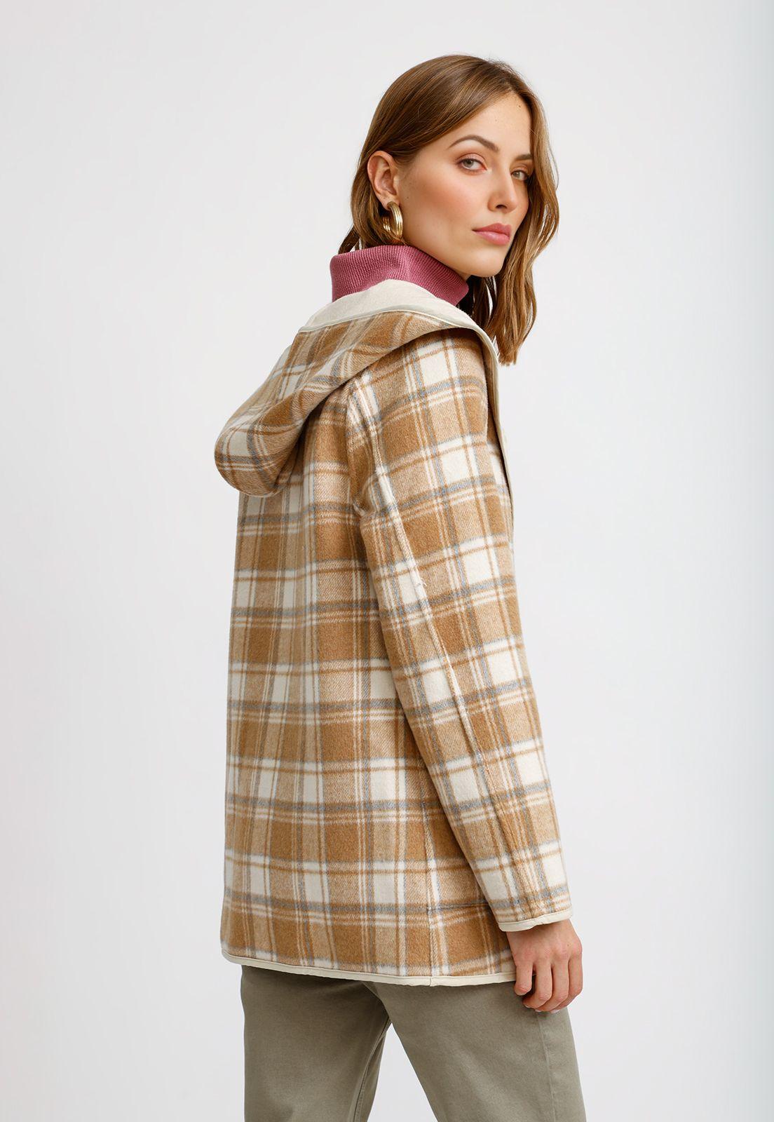 Chaquetón Reversible Ecru Anele Mujer-1