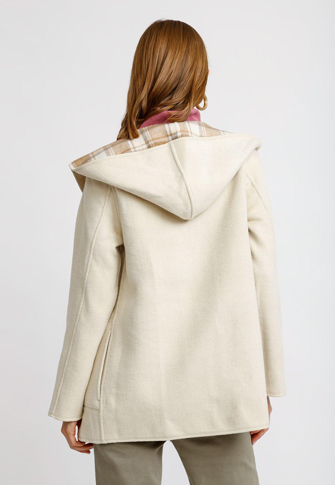 Chaquetón Reversible Ecru Anele Mujer-3