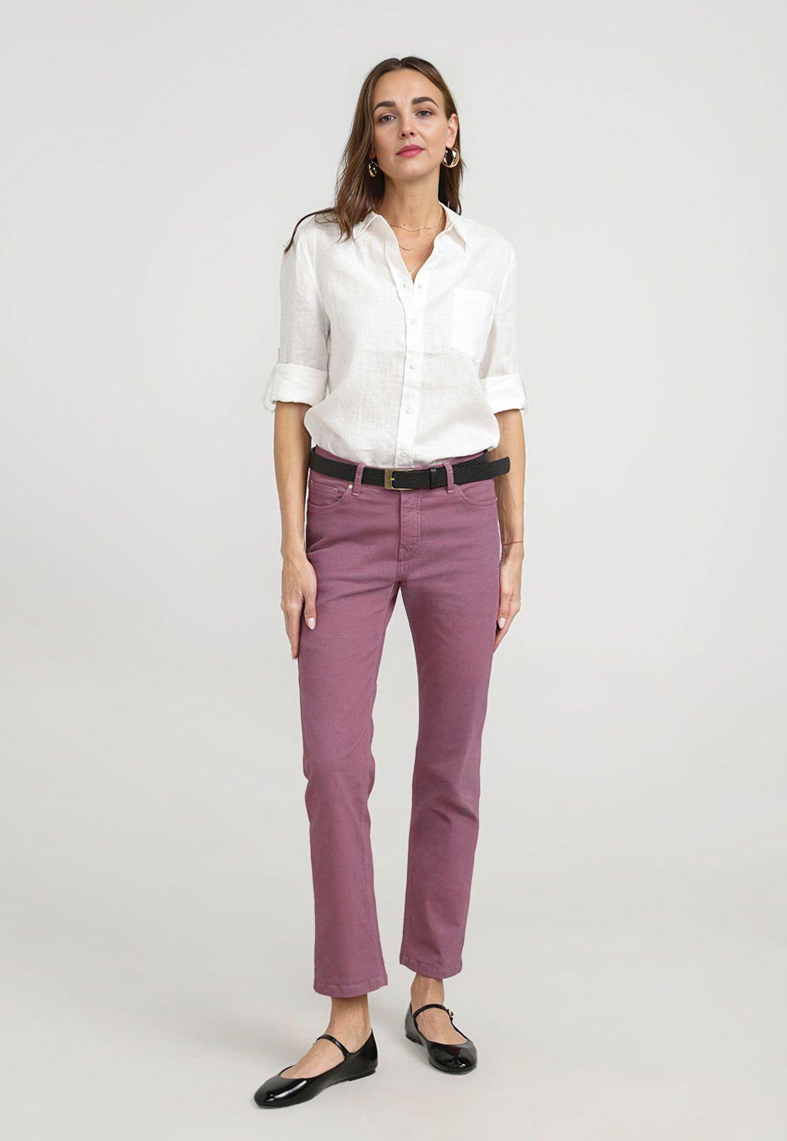 Pantalón Mujer Petra Algodón Peruano Berry-3