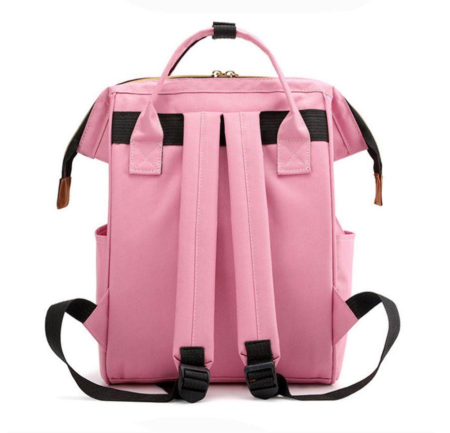 Mochila bebé pañalera Living Traveling diseño rosado-2