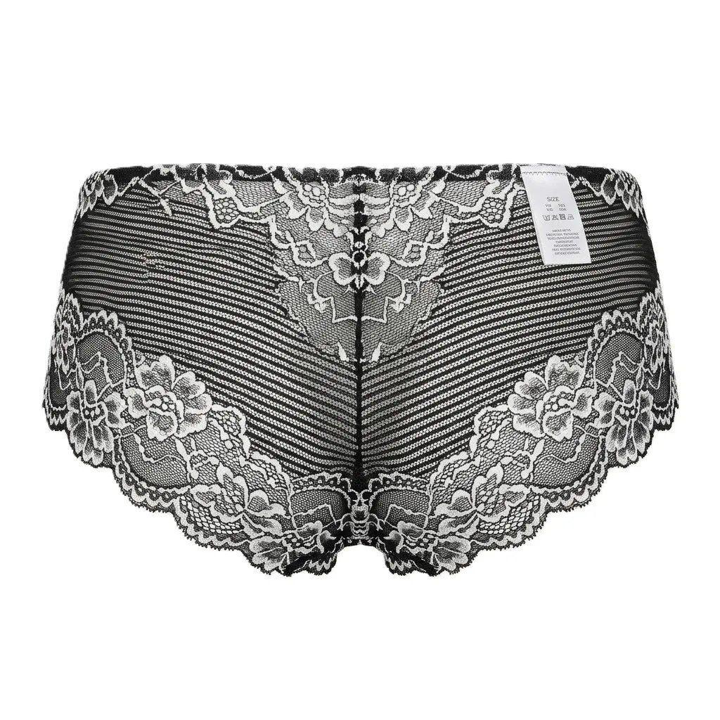 Pantaleta Encaje Mujer Lady Genny C-395 Negro Talla L-1