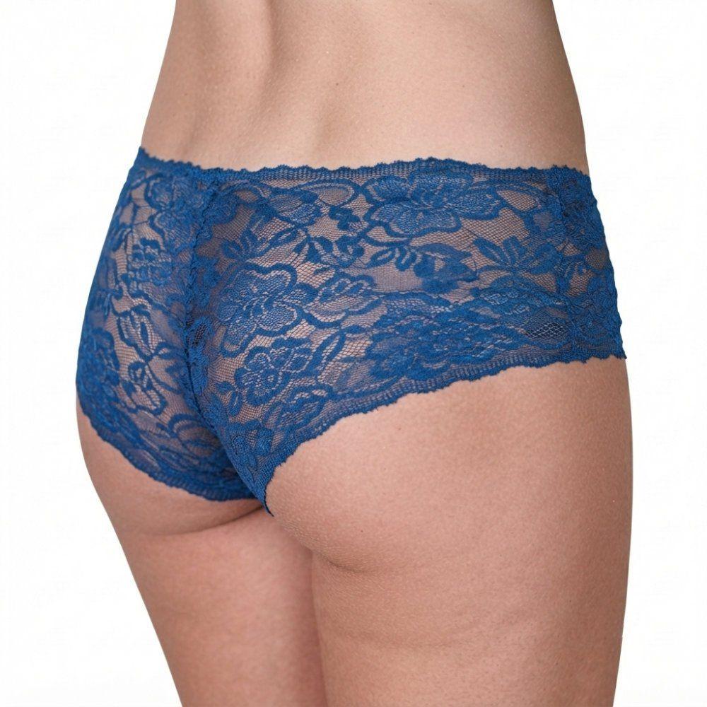 Pantaleta Encaje Mujer Lady Genny C-385 Azul Talla L-1