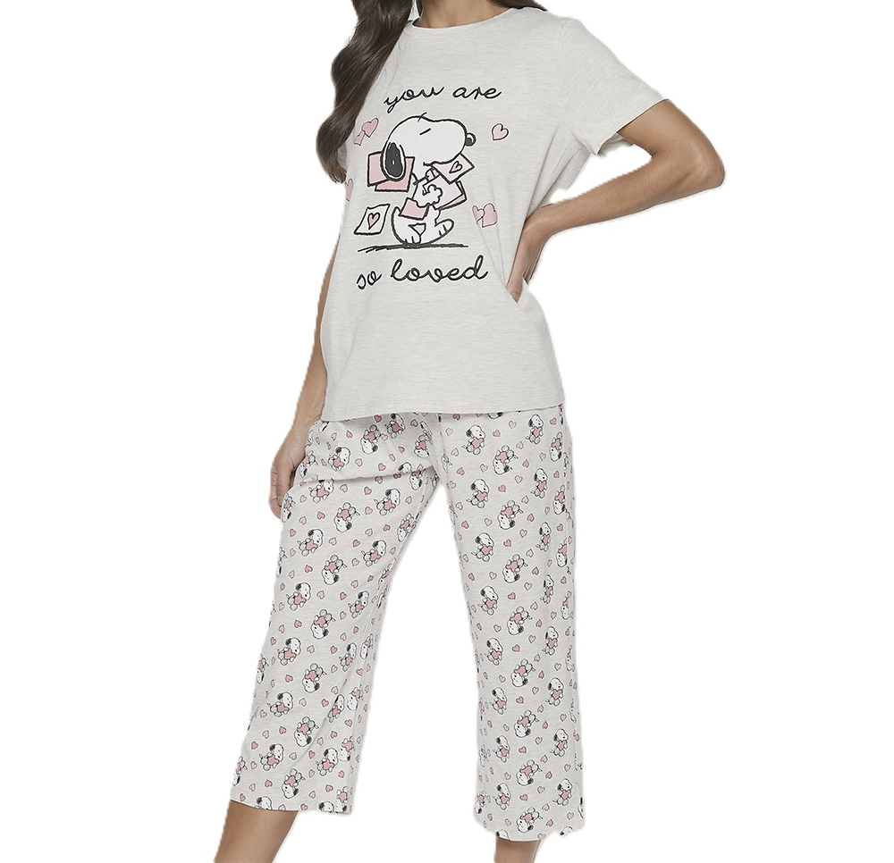pijama snoopy mujer lady genny j-949 manga corta-0
