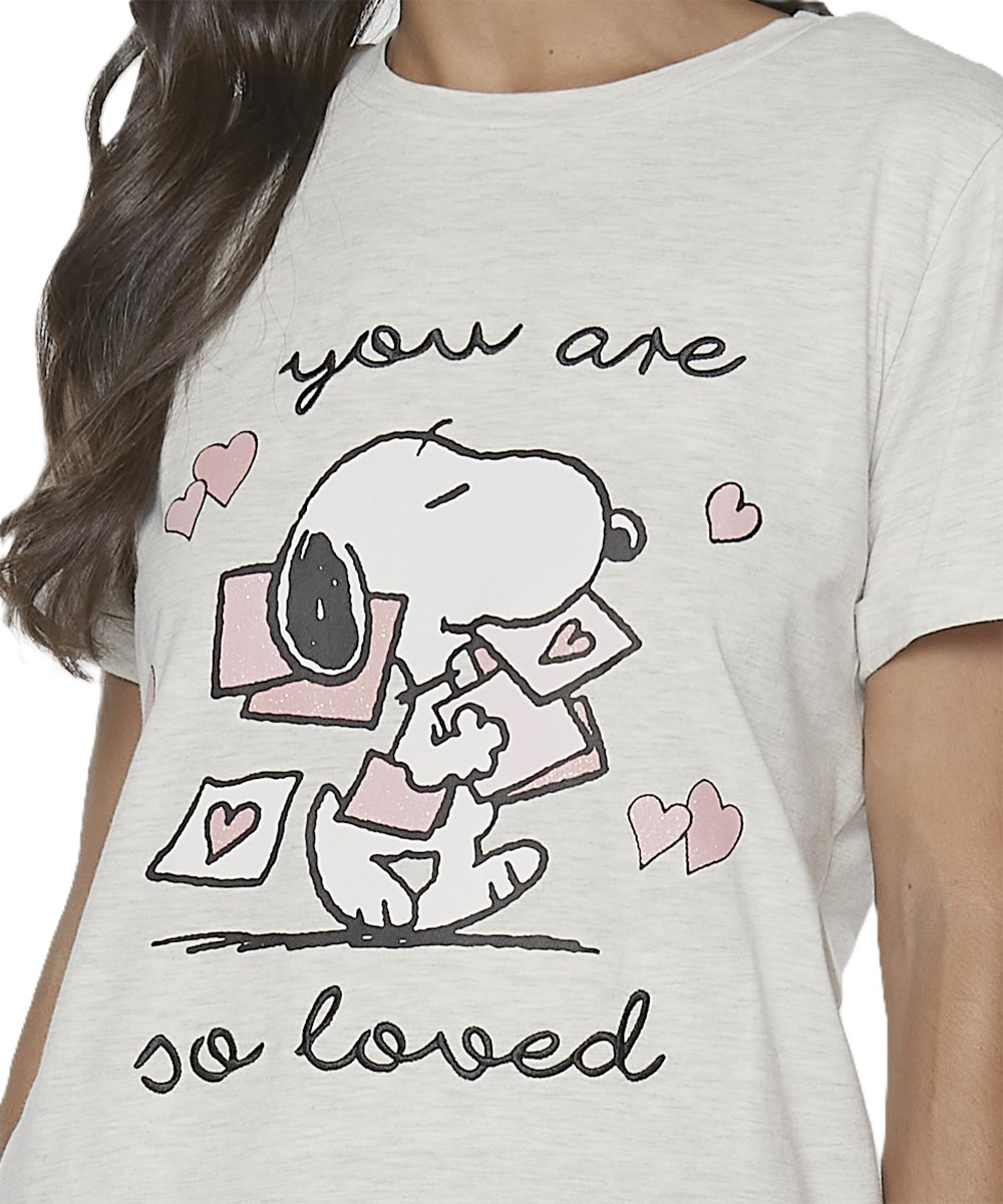 pijama snoopy mujer lady genny j-949 manga corta-1
