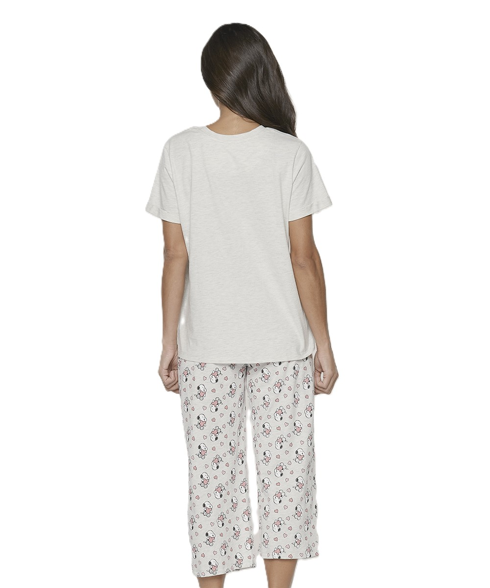 pijama snoopy mujer lady genny j-949 manga corta-2